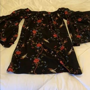 Off the shoulder black dress